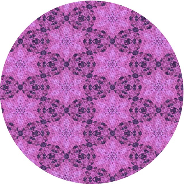 Ahgly Company Tapis d'Intérieur Lavable en Machine Carré Transitionnel Magenta Rose, 3 Pieds Carré
