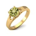 thumbnail image 2 of 925 Sterling Silver Gold Vermeil 6mm Round Lemon Quartz Solitaire Women Ring, 2 of 3