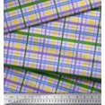thumbnail image 2 of Soimoi Viscose Chiffon Fabric Plaid Check Print Fabric by The Yard 42 Inch Wide, 2 of 3