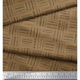 thumbnail image 2 of Soimoi Brown Poly Georgette Fabric Geometric & Arrow African Printed Fabric 1 Yard 52 Inch Wide, 2 of 3