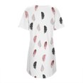 thumbnail image 5 of Ketyyh-chn99 Ensemble de Pyjama Femme T-Shirt de Nuit à Manches Courtes Imprimé Col Rond Mignonne Nuisette Confortable Robe de Nuit Blanc,P, 5 of 5