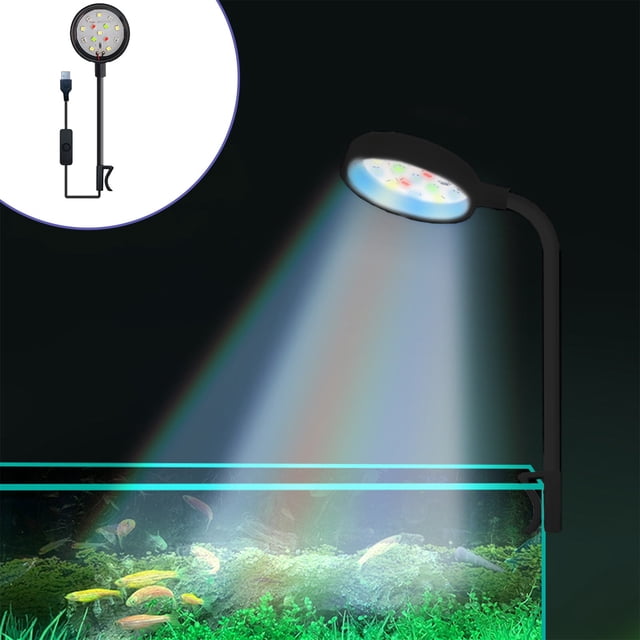 Nsxcdh Lumière d'Aquarium LED Lumière d'Aquarium Colorée Projecteur d'Aquarium Submersible Perles LED Lumière Étanche Projecteurs pour Aquarium Bocal à Poissons