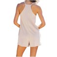 thumbnail image 4 of Timegard Womens Rompers Deep V Neck Adjustable Spaghetti Strap Slim Comfy Short Jumpsuit Summer Casual, 4 of 8