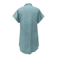 thumbnail image 3 of Gspmoly Robes d'Été pour Femmes, Robe Mi-Mollet Ample à Manches Courtes Unie avec Fermeture Éclair pour Femmes, Robes de Mariage pour Femmes Économies, 3 of 4