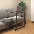 thumbnail image 1 of vidaXL Table d'Appoint avec Roulettes Noir 55x35x70 cm Bois Manufacturé, 1 of 4