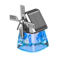 thumbnail image 3 of simhoa Car Air Freshener House with Windmill Ornament Smooth Surfaces Solar Powered Blue, 3 of 8