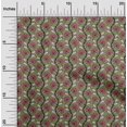 thumbnail image 1 of oneOone Silk Tabby Fabric Leaves & Floral Block Print Sewing Fabric BTY 42 Inch Wide, 1 of 4