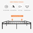 thumbnail image 4 of 18 Inch Queen Bed Frame Embedded Design, 1000 lbs Heavy Duty Platform Bed Frame with Under Bed Storage, Easy Assembly, No Box Spring Needed, 4 of 8