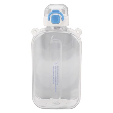 Flat Drinking Bottle, Leak Proof Pop Up Lid Flat Water Bottle  For Outdoor Activities Black,White,Grey,Green