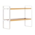 thumbnail image 2 of LSLJS Double-Tier Desktop Storage Shelf Student Desk Organizer Office Computer Desk Tiered Cabinet Clothing & Wardrobe Storage, 2 of 6