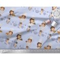 thumbnail image 2 of Soimoi Crepe Silk Fabric Cook Girl Print Fabric by Yard 42 Inch Wide, 2 of 3