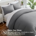 thumbnail image 2 of Bare Home Housse de Couette Sablée - Ultra Douce - Premium 1800 Collection - Ensemble 3 Pcs - Très Grand Grand, Gris, 2 of 8