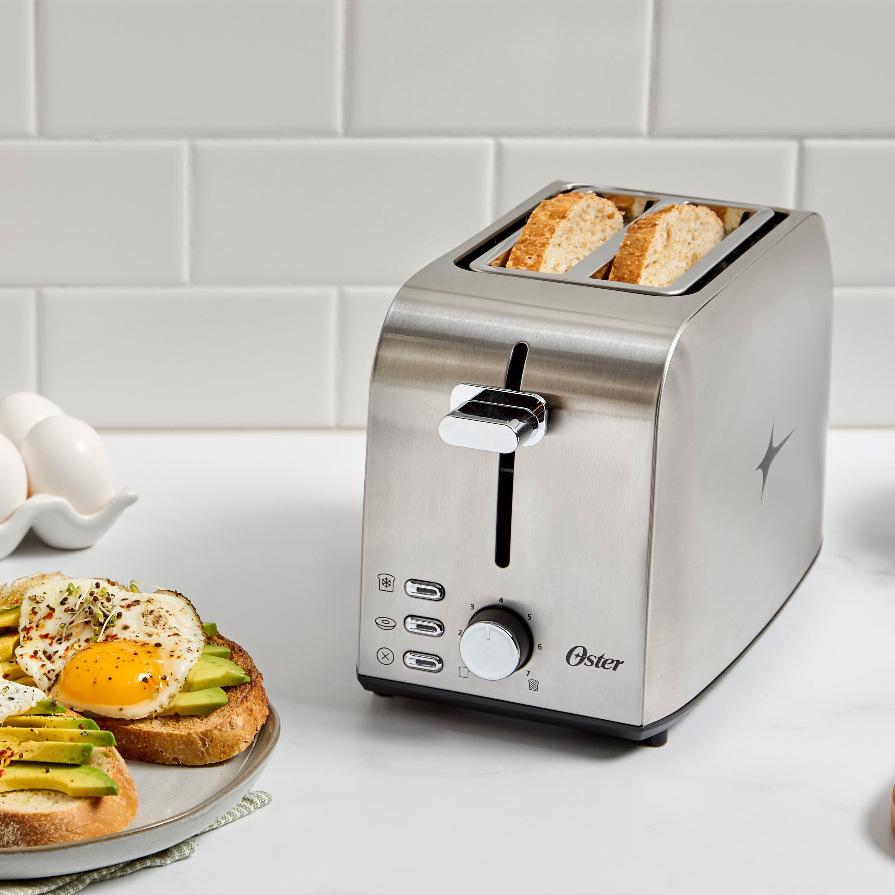 Grille-pain Oster à 2 tranches avec fentes extra larges
