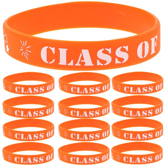 KAKOWELY of 20pcs Class of 2025 Graduation Wristbands Silicone Congrats Grad Bracelets for High School College Graduation Party Accessories7.95"X0.47"X0.08"