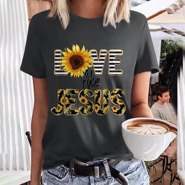 EGNMCR T-Shirts pour Femmes Femmes Col Rond T-Shirts Imprimés T-Shirts Imprimés Manches Courtes T-Shirt Blouse Hauts