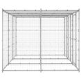 thumbnail image 2 of vidaXL Chenil Extérieur en Acier Galvanisé avec Toit 7,26 M2, 2 of 4