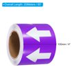 thumbnail image 2 of Unique Bargains Directional Flow Arrow Tape 4'x65', Adhesive Pipe Identification Marking Stickers, White on Purple, 2 of 5