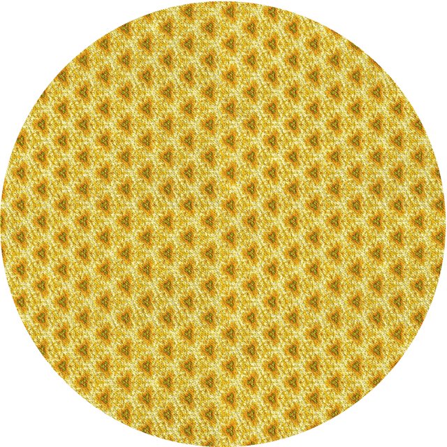 Ahgly Tapis Rond Lavable en Machine Intérieur Transitionnel Jaune Audacieux, 3 Pieds Rond
