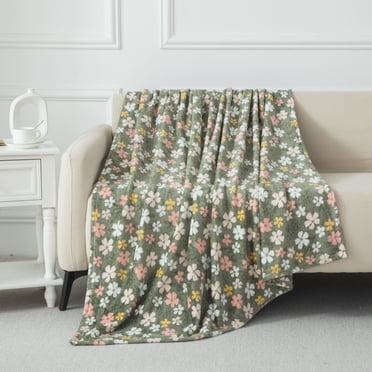 Mainstays Plush Throw Blanket Floral