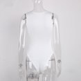 thumbnail image 4 of fartey Black Bodysuit Women Sleeveless Stretch Bodysuit Racerback Tank Tops for Going Out, 4 of 9