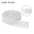 thumbnail image 2 of Unique Bargains Lace Trim Ribbon 30 Yards 1 Inch Cotton Elastic Trim for Craft,Gift Wrappers,Headbands,White Style 11, 2 of 5