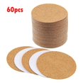 thumbnail image 1 of "Leke 60Pcs Self-Adhesive Cork Coasters,Cork Mats Cork Backing Sheets for Coasters DIY", 1 of 1