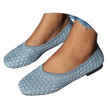 Dakaela Ballerines pour Femmes à Bout Carré Cap, Chaussures Plates à Enfiler, Confort, Habillées Décontractées, Travail, Mocassins