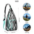 thumbnail image 3 of Rainbow Zebra Print Sling Bag - Colorful Abstract Zebra Stripes Crossbody Backpack for Women & Men, Modern Fashion Shoulder Bag (Cute Cartoon Zebra Pattern, Water-Resistant & Lightweight), 3 of 4