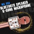 thumbnail image 2 of Graflsoa Portable LED Bluetooth Karaoke Microphone with Voice Change & Noise Reduction for Kids and Adults - WS858L (Blue), 2 of 6