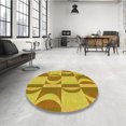 thumbnail image 4 of Ahgly Company Tapis Rectangulaire Lavable en Machine Intérieur Transitionnel Jaune, 2 Pieds x 3 Pieds, 4 of 7