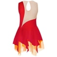 thumbnail image 2 of Jhaoyu Robe de Patinage à Glace Sans Manches pour Filles avec Strass Scintillants Robe de Danse Rouge 12, 2 of 7
