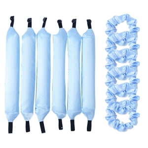 Wand 6PCS Lazy Hair Curler Set with Button Foam Rollers Big Wavy Curling Tube Foam Hair Curling Tool