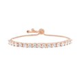 thumbnail image 4 of Adjustable Crystal Tennis Bracelet in 14k Rose Gold, 4 of 4