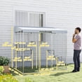thumbnail image 3 of PawHut 79" L Galvanized Steel Catio Outdoor Cat Enclosure with 420D Canopy, 3 of 10