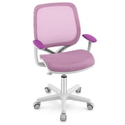 Costway Kids Desk Chair Swivel Mesh Children Computer Chair with Adjustable Height Purple