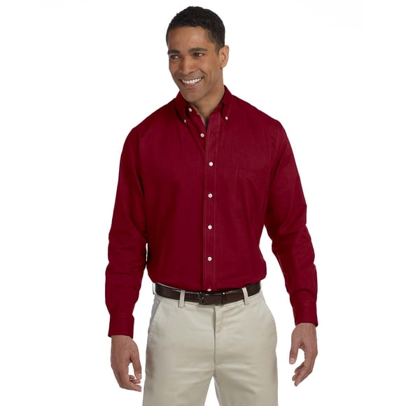 Van Heusen Men's Regular Fit Oxford Button Down Collar Dress Shirt, Cayenne, 5X-Large