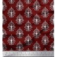 thumbnail image 1 of Soimoi Satin Silk Fabric Leaves,Floral & Paisley Block Fabric Prints by Yard 42 Inch Wide, 1 of 3