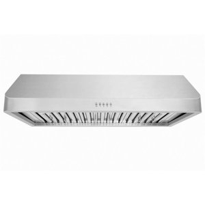 XtremeAir Ultra Series UL10-U36,36" largeur, filtres à baffles, 3-Speed Boutons mécaniques, sans couture, 1.0 mm S.S. non magnétique, sous le capot de l'armoire