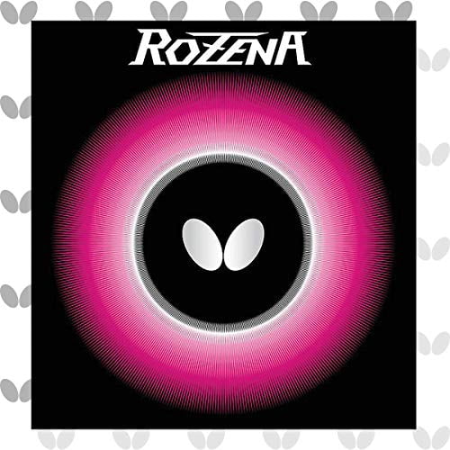 Butterfly Rozena Table Tennis Rubber - 1.7 mm , 1.9 mm, or 2.1 mm - Red or Black - 1 Inverted Table Tennis Rubber Sheet - Professional Table Tennis Rubber - Butterfly Table Tennis Rubber