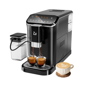 Fully Automatic Espresso Machine – Professional Coffee Maker with 20 Bar Pump, Built-In Grinder, Milk Frother & 1.5L Tank – 5 Coffee Options, PID Control, Touch Display