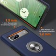 thumbnail image 5 of KOMI for Google Pixel 8 Case, Slim Fit Case for Pixel 8 with Ring Holder Kickstand [Military Grade Drop Tested] [TPU+PC] Dual Layer Shockproof Protective Phone Case for Google Pixel 8, Blue, 5 of 5