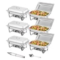thumbnail image 1 of VEVOR Ensemble de Buffet pour Réchaud, 8 qt, Lot de 6, Réchaud en Acier Inoxydable avec 6 Poêles Pleine Grandeur, Chauffe-Restaurant Rectangulaire avec Couvercle, Plateau à Eau, Support Pliant, Porte-Carburant, Plateau, Cuillère, Pince, au Moins 8 Personnes Eac, 1 of 9