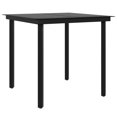 thumbnail image 3 of vidaXL 5 Piece Garden Dining Set with Cushions Black, 3 of 4
