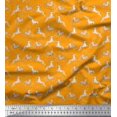 thumbnail image 1 of Soimoi Tissu en Rayonne Feuilles et Imprimés d'Animaux Rennes au Mètre 56 Pouces de Large, 1 of 3