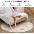 thumbnail image 4 of Tapis Rond pour Salon 8x8ft Tapis Boho pour Aire Tapis Lavables à la Machine pour Chambres Garderie Salle à Manger Tapis Rond Marocain Brun Moderne Antidérapant Tapis Rond, 4 of 6