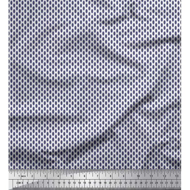 Soimoi Modal Satin Fabric Geometric Small Fabric Prints by Yard 42 Inch Wide