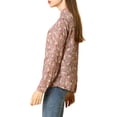 thumbnail image 4 of INSPIRE CHIC Women's Button Down Long Sleeve Ditsy Floral Shirt, 4 of 7