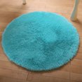 thumbnail image 3 of Xingzhi Soft Shaggy Area Round Rug Living Room Carpet Round Rug Living Bedroom Floor Mat Carpet sky blue 0.8m 1Set, 3 of 3