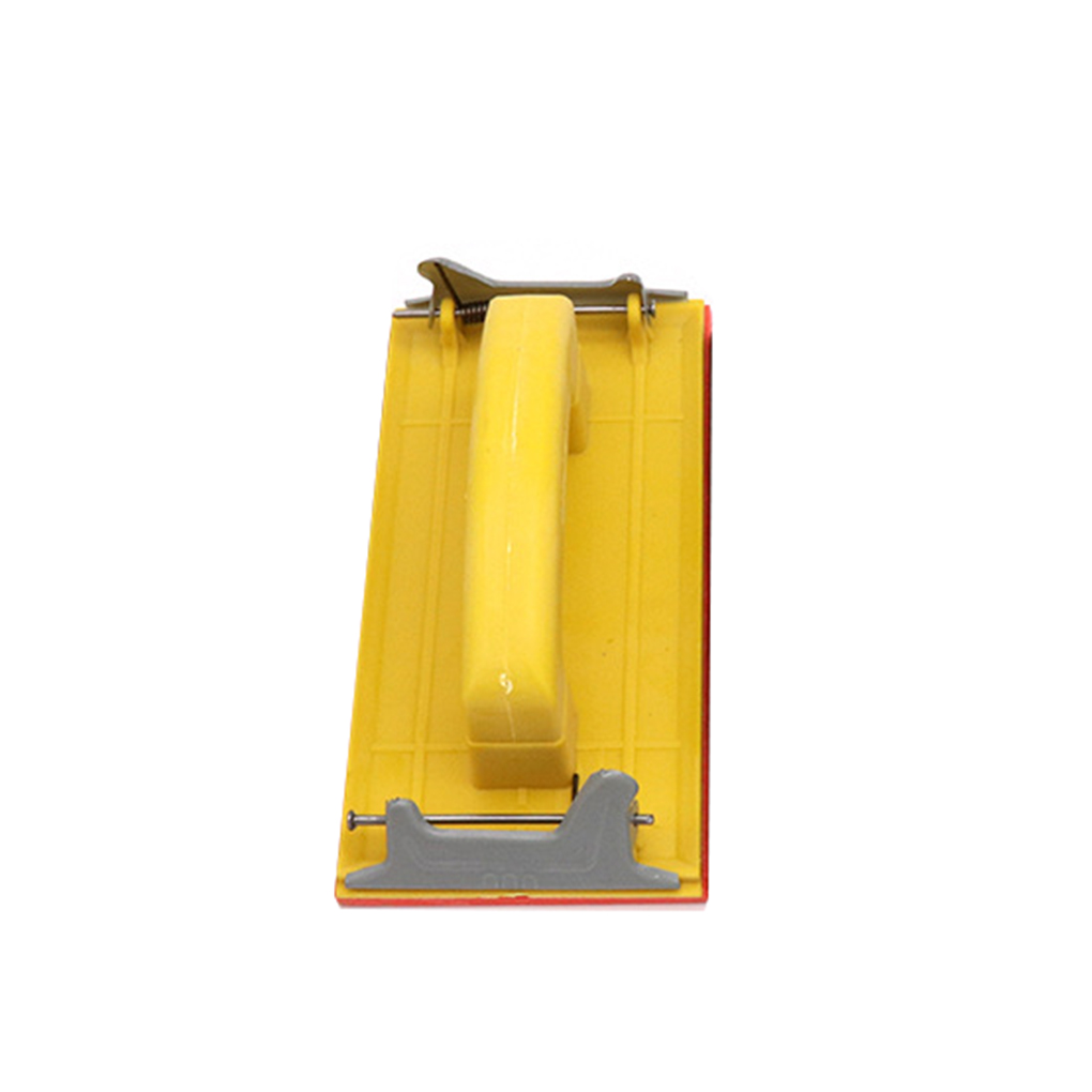 Wweixi Support de Papier de Verre Cadre Papier Bloc de Prise de Sable à Main Mousse Base Outil Jaune