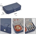 thumbnail image 4 of Jewellery Organizer Jewellery Box Leather Jewellery Box Women Travel Jewellery Case Portable Small Jewellery Organizer Box for Rings Earrings Necklace Jewellery Case Jewellery Display Storage (Nero 19*11*4.4cm), 4 of 5